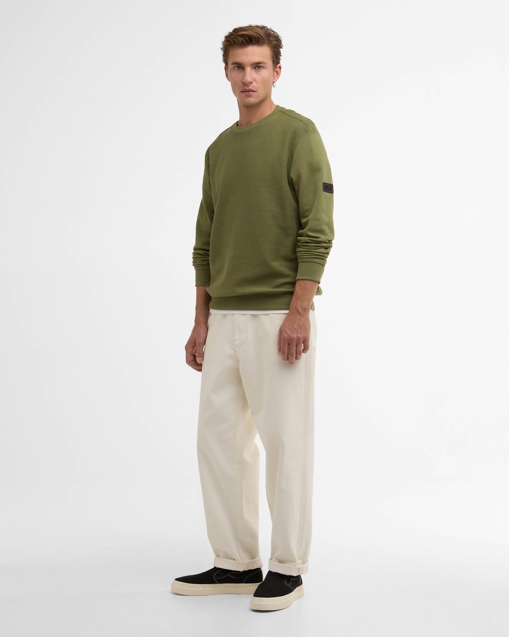 Barbour Green Kaspian Crewneck Sweatshirt for men