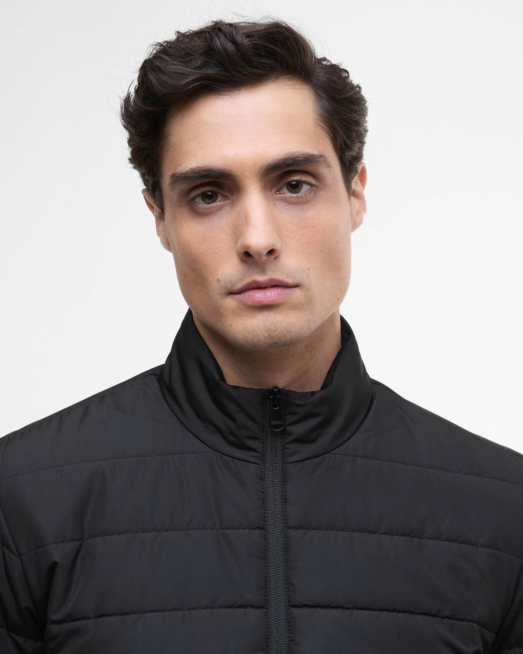 Barbour Black Aldon Quilted Jacket for men