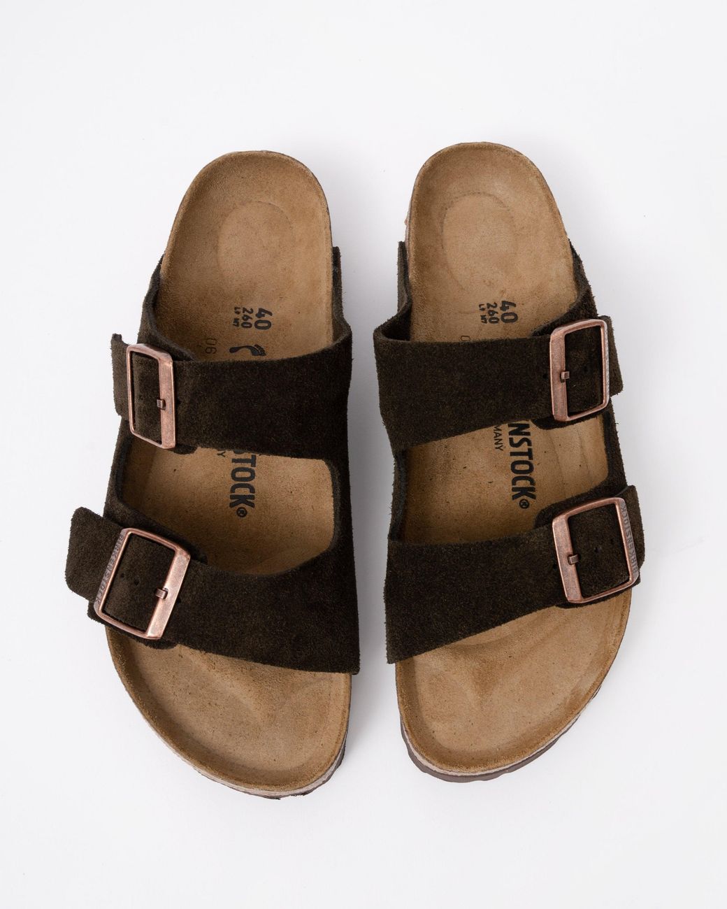 Birkenstock Brown Arizona Suede Leather Sandals