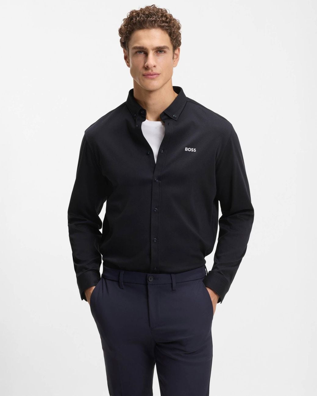 Boss Blue St Motion Long Sleeve Shirt for men