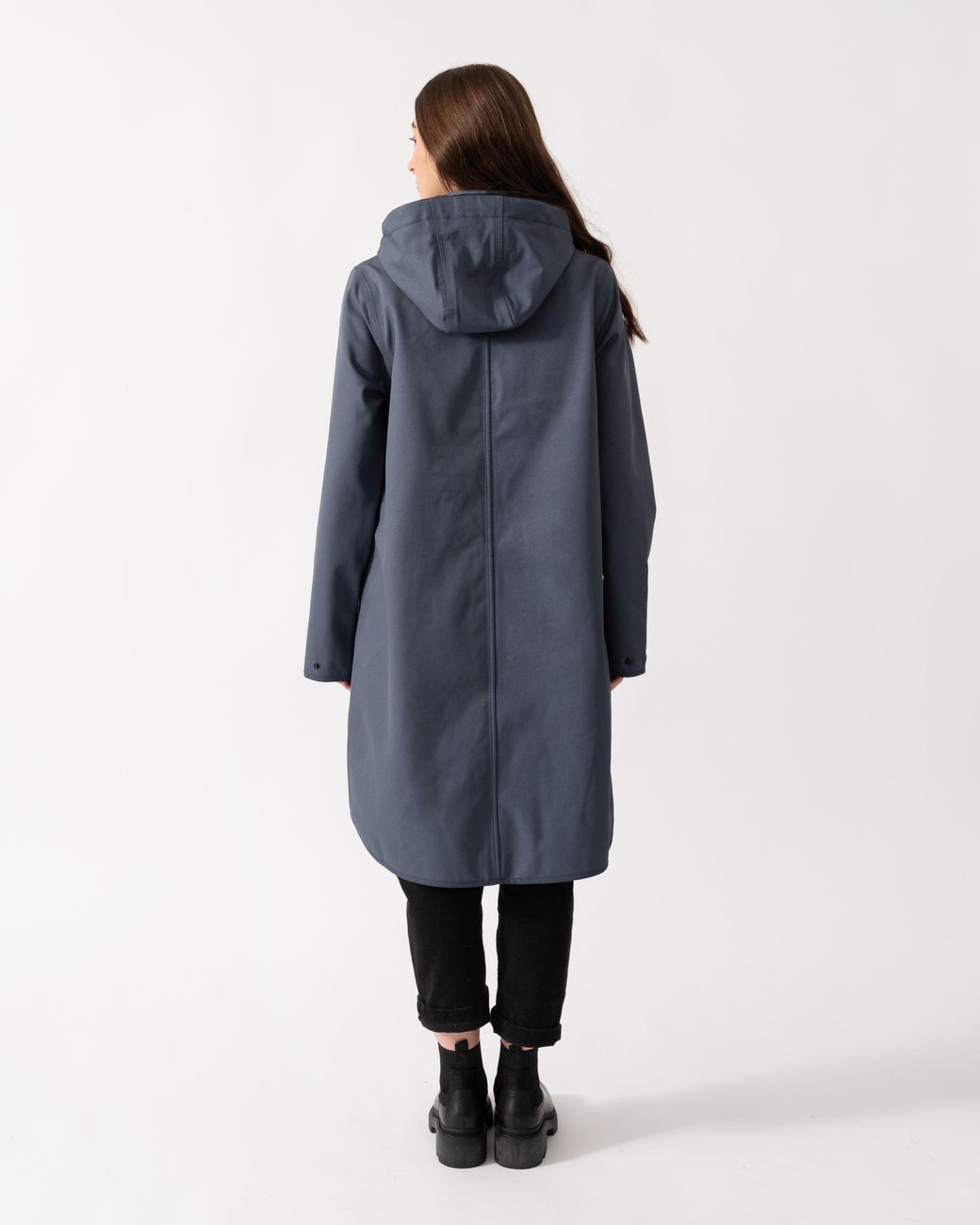 Ilse Jacobsen Blue Rain A-Line Softshell Raincoat