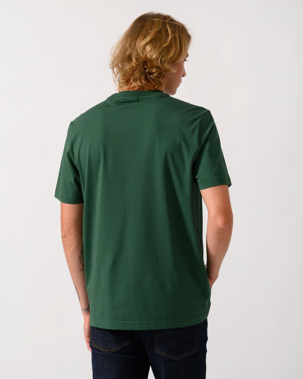 Boss Green Tee Stretch Cotton T-Shirt With Contrast Logo for men