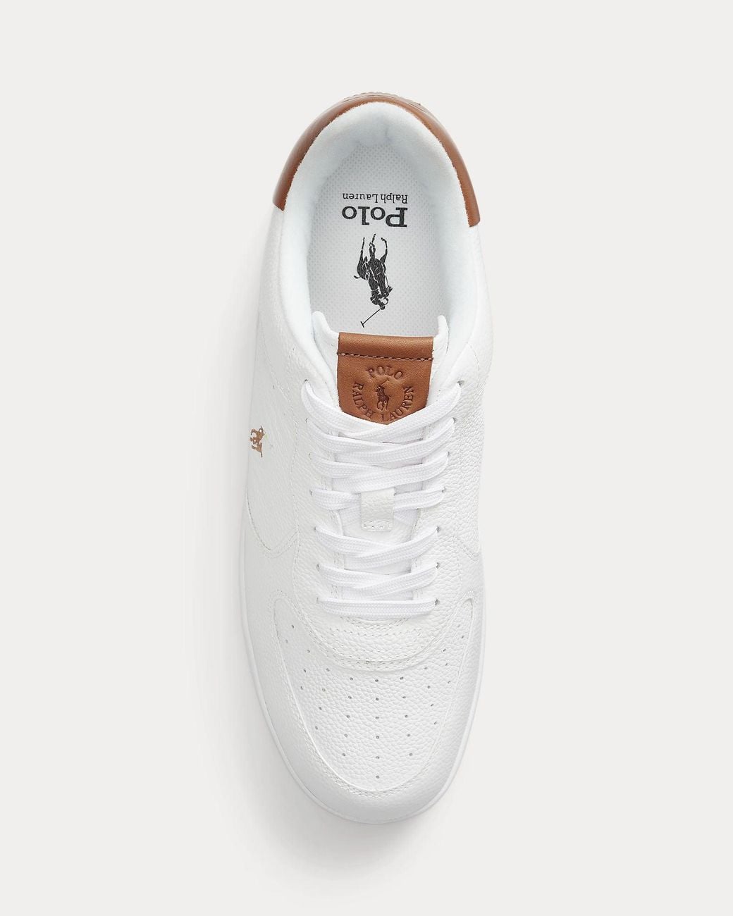 Ralph Lauren Natural Masters Court Leather Sneaker for men