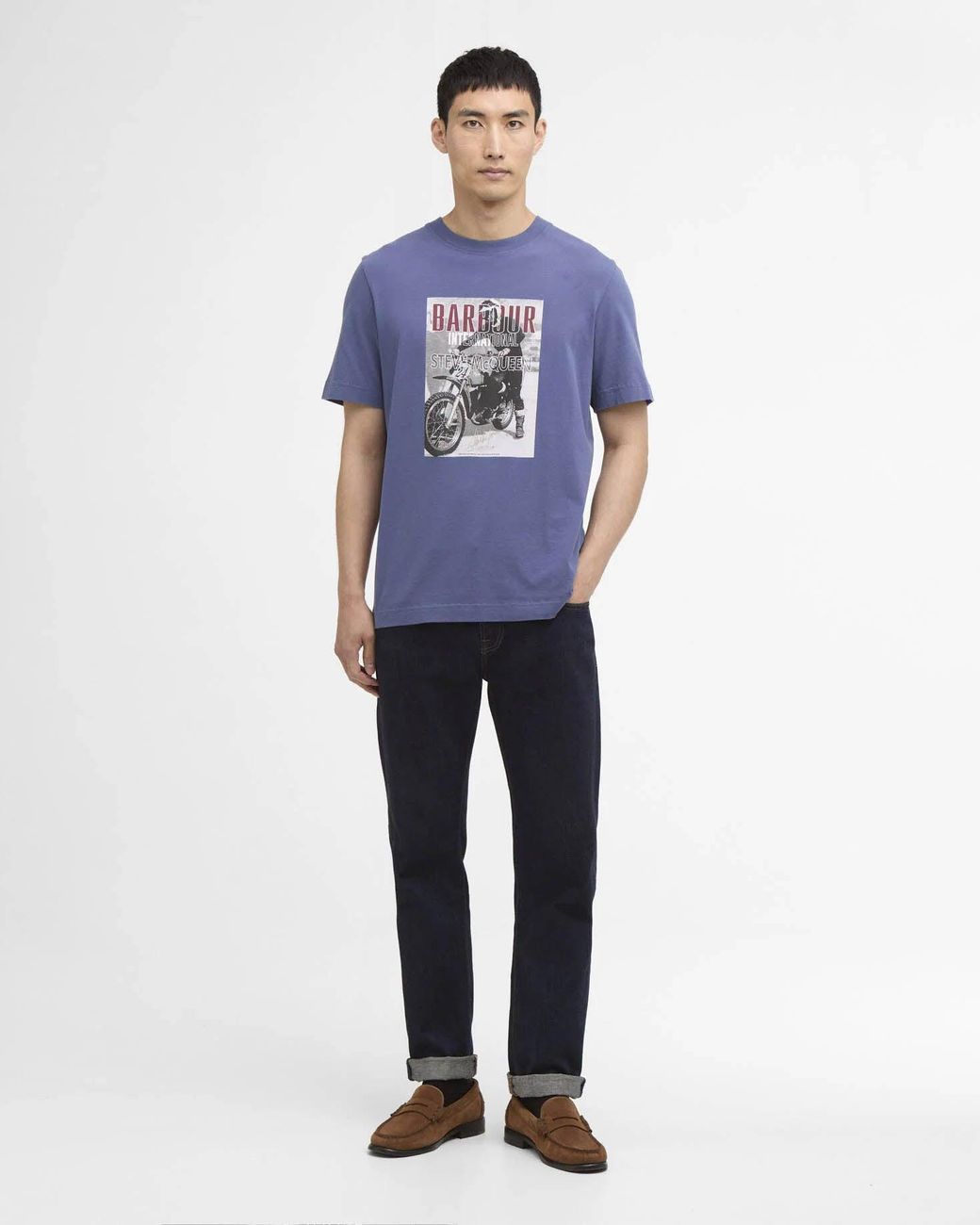 Barbour Blue Arnes Photographic T-Shirt for men