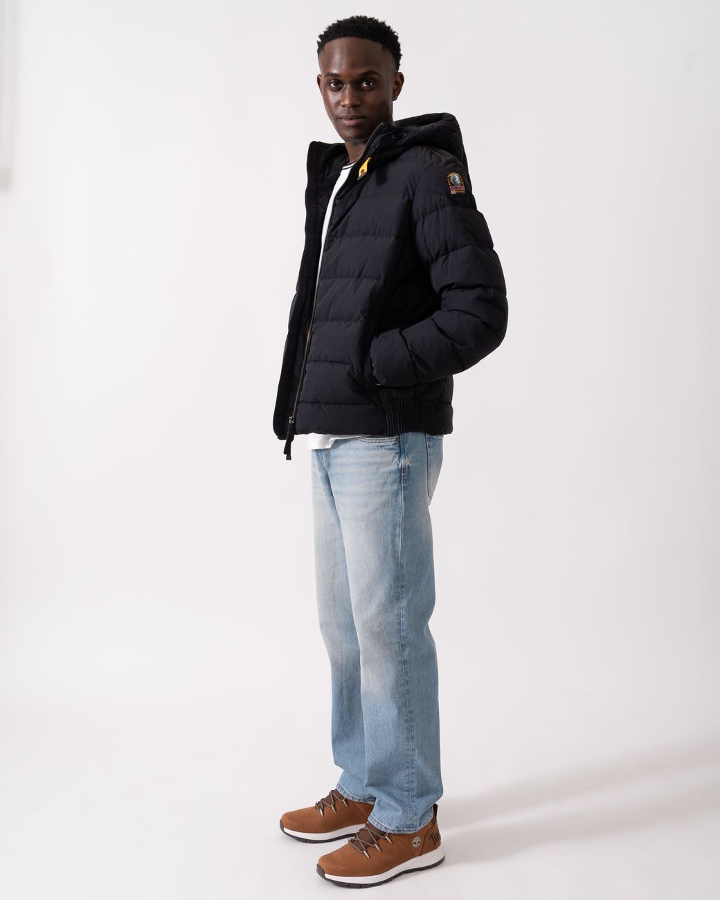 Parajumpers Blue Cassian Hooded Down Jacket for men