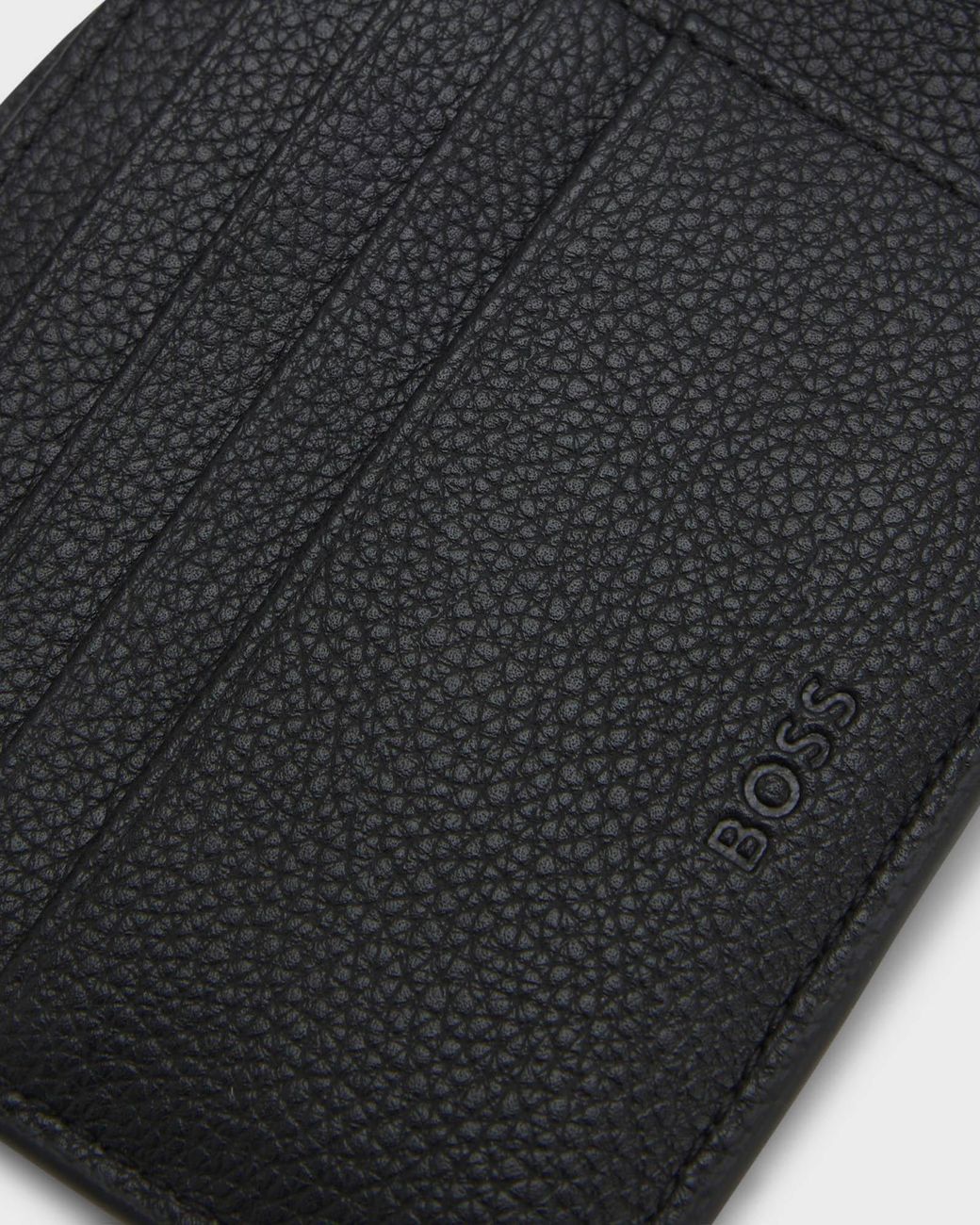 Boss Black Ray Faux-Leather Folding Wallet With Signature-Stripe Trim for men