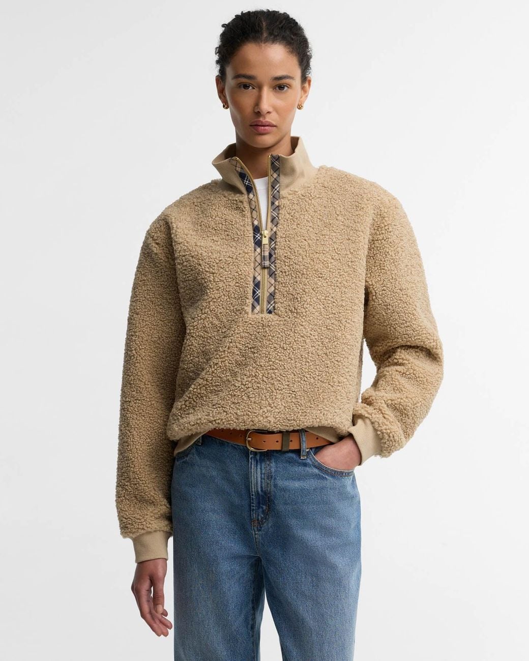 Barbour Blue Fawne 1/4 Zip Fleece