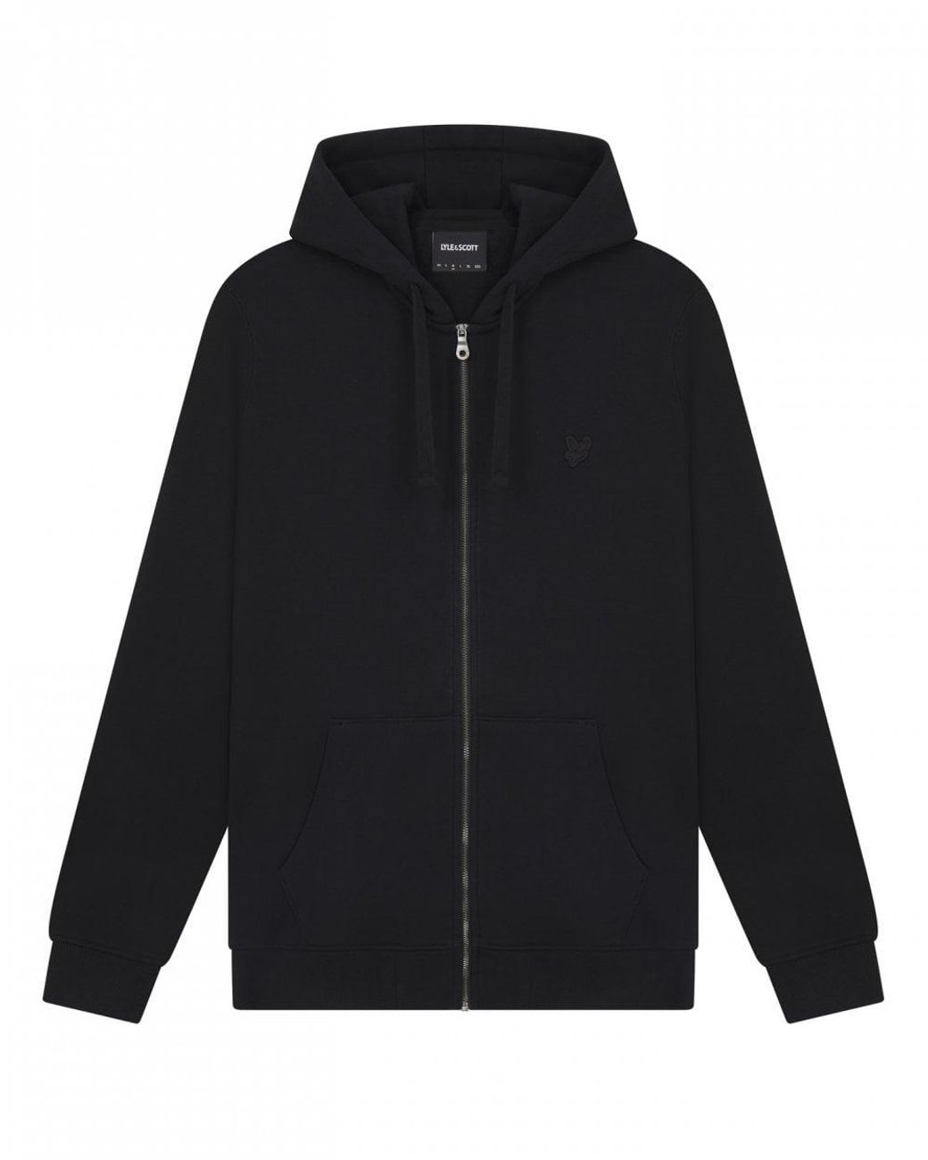 Lyle & Scott Black Zip Through Hoodie Plus for men