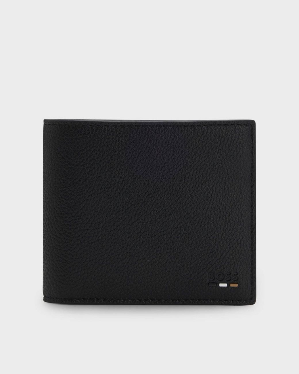 Boss Black Ray Faux-Leather Folding Wallet With Signature-Stripe Trim for men