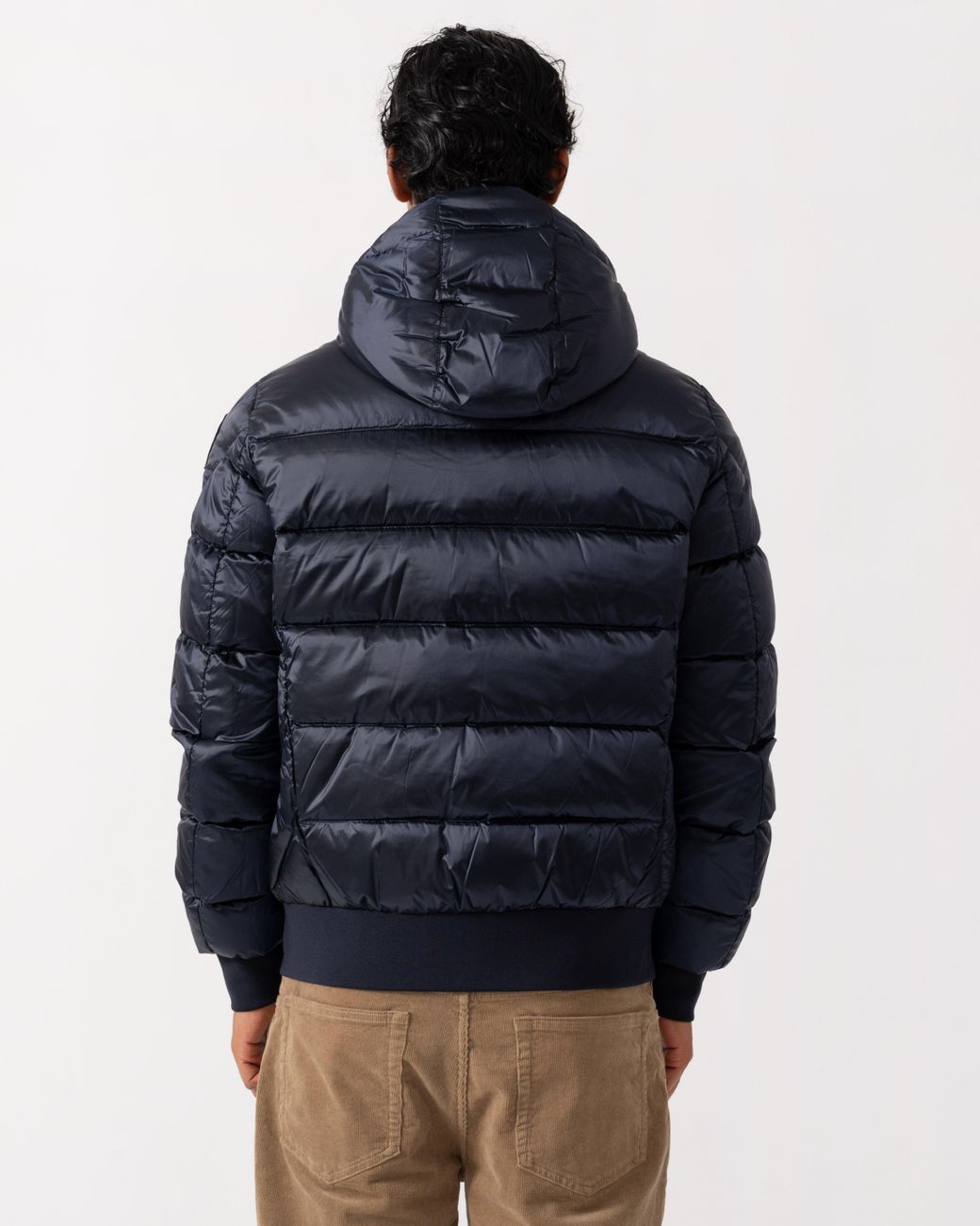 Parajumpers Blue Pharrell Hooded Down Bomber Jacket for men
