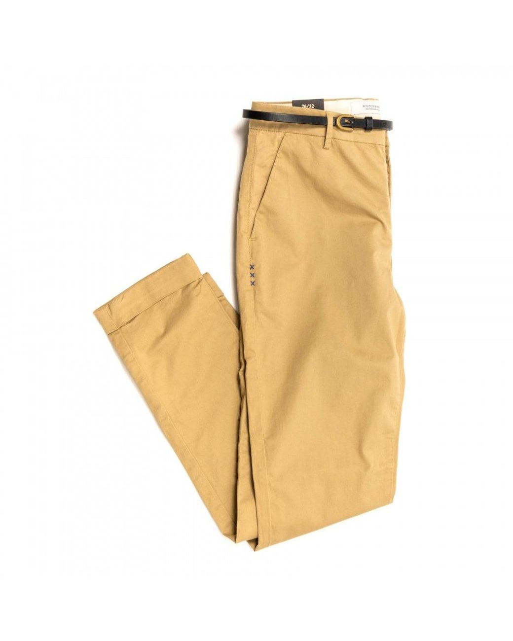 Maison Scotch Yellow Clean Belted Chinos