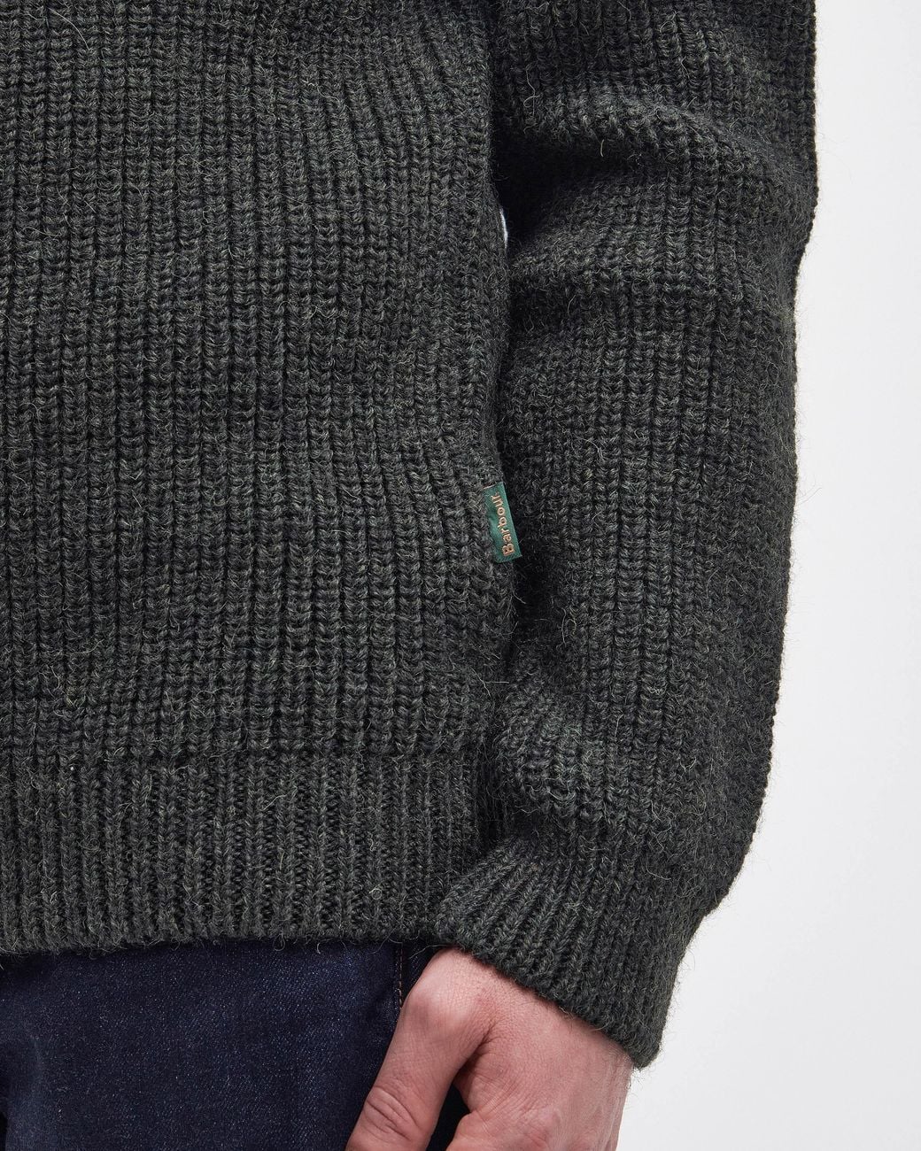 Barbour Blue New Tyne Half Zip Knitted Jumper for men