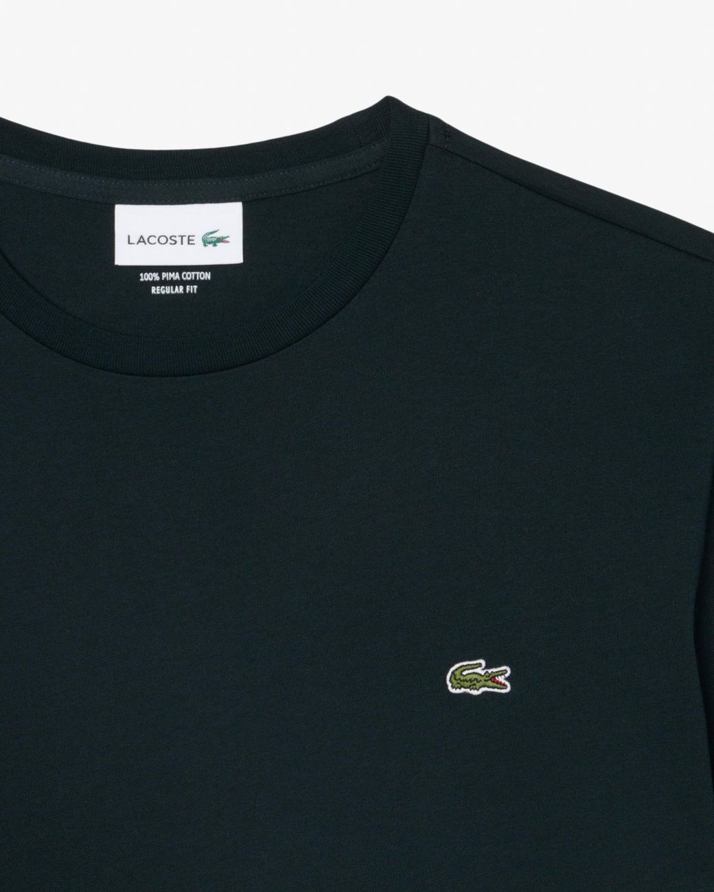 Lacoste Black Crew Neck Pima Cotton Jersey T-Shirt for men