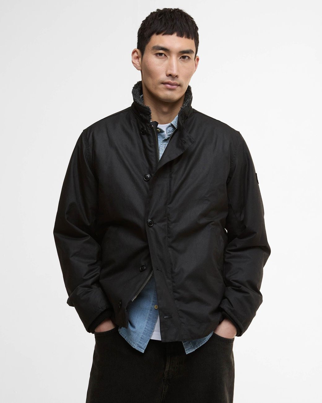 Barbour Black Mayburn Wax Jacket for men