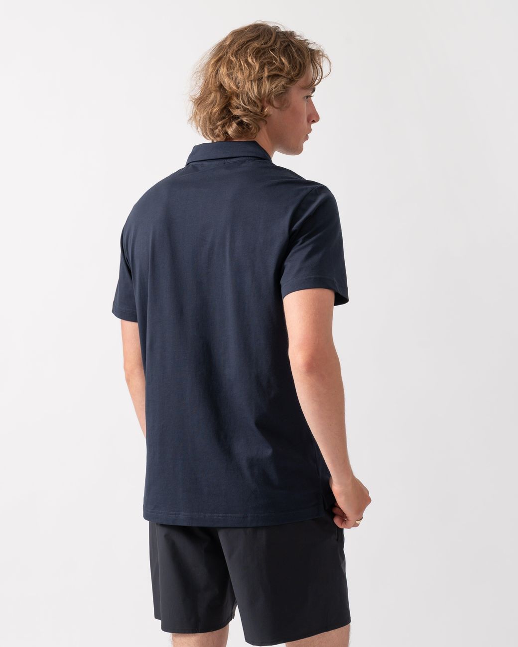 Emporio Armani Blue Beach Polo With Eagle Logo for men