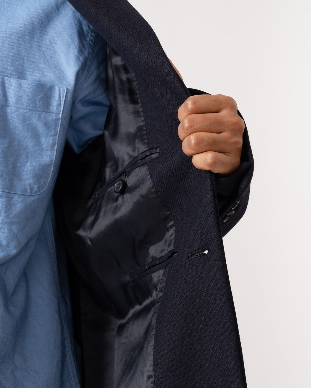 Gant Blue Classic Wool Coat for men