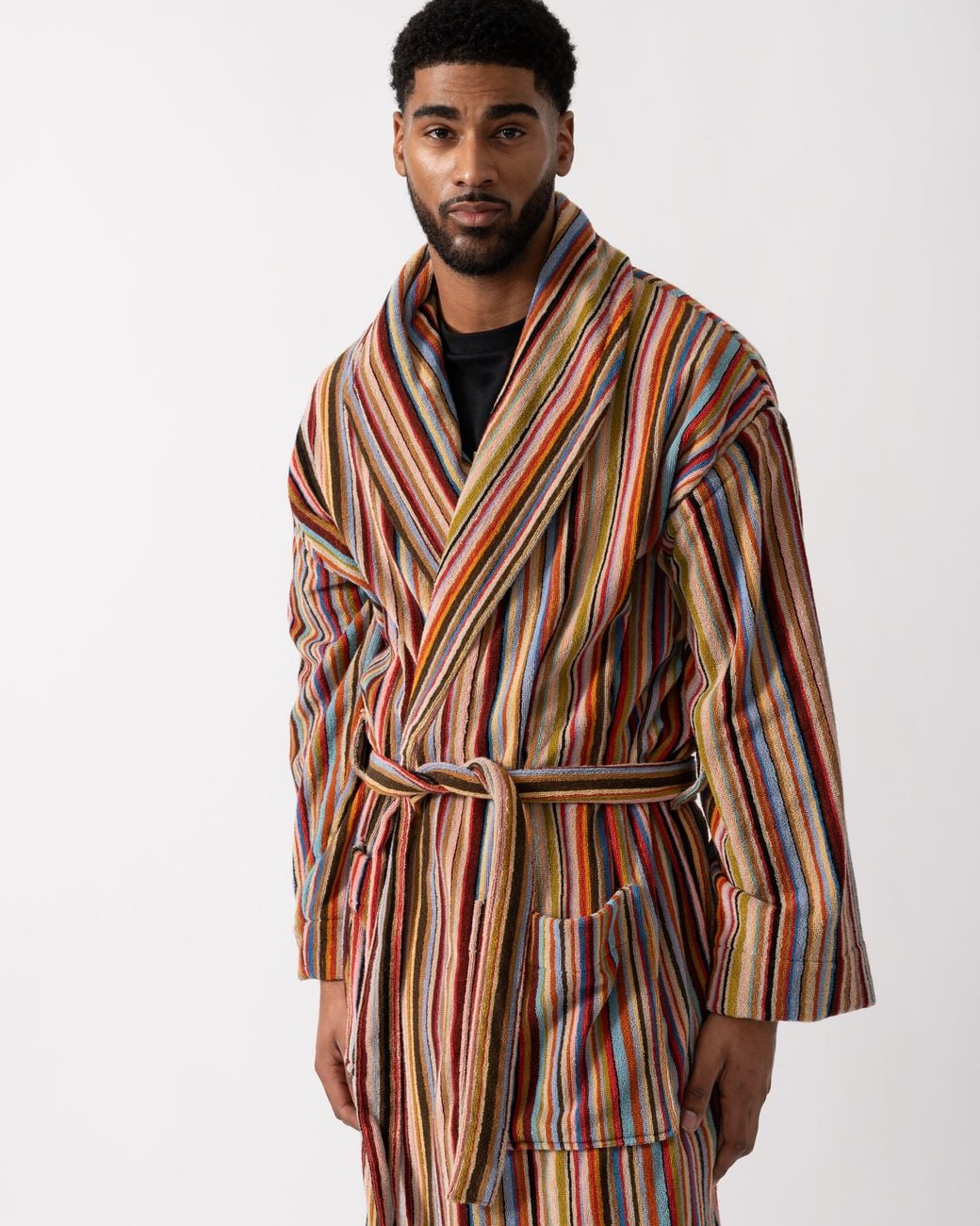 Paul Smith Brown Signature Stripe Dressing Gown for men