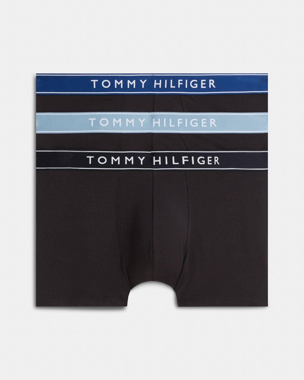 Tommy Hilfiger Blue 3 Pack Waistband Logo Trunks for men