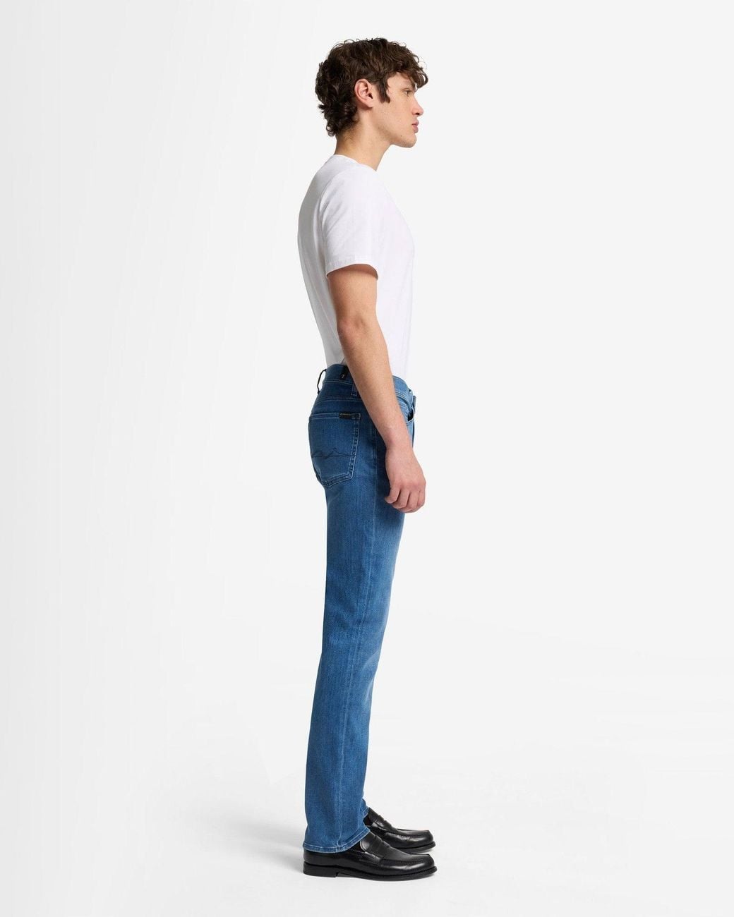 7 For All Mankind Blue Slimmy Slim Fit Luxe Performance Eco Denim Jeans for men