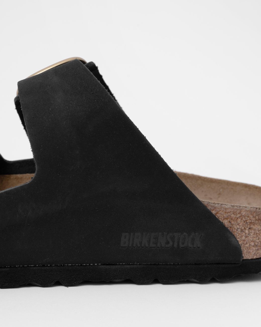 Birkenstock Black Arizona Big Buckle Nubuck Sandals