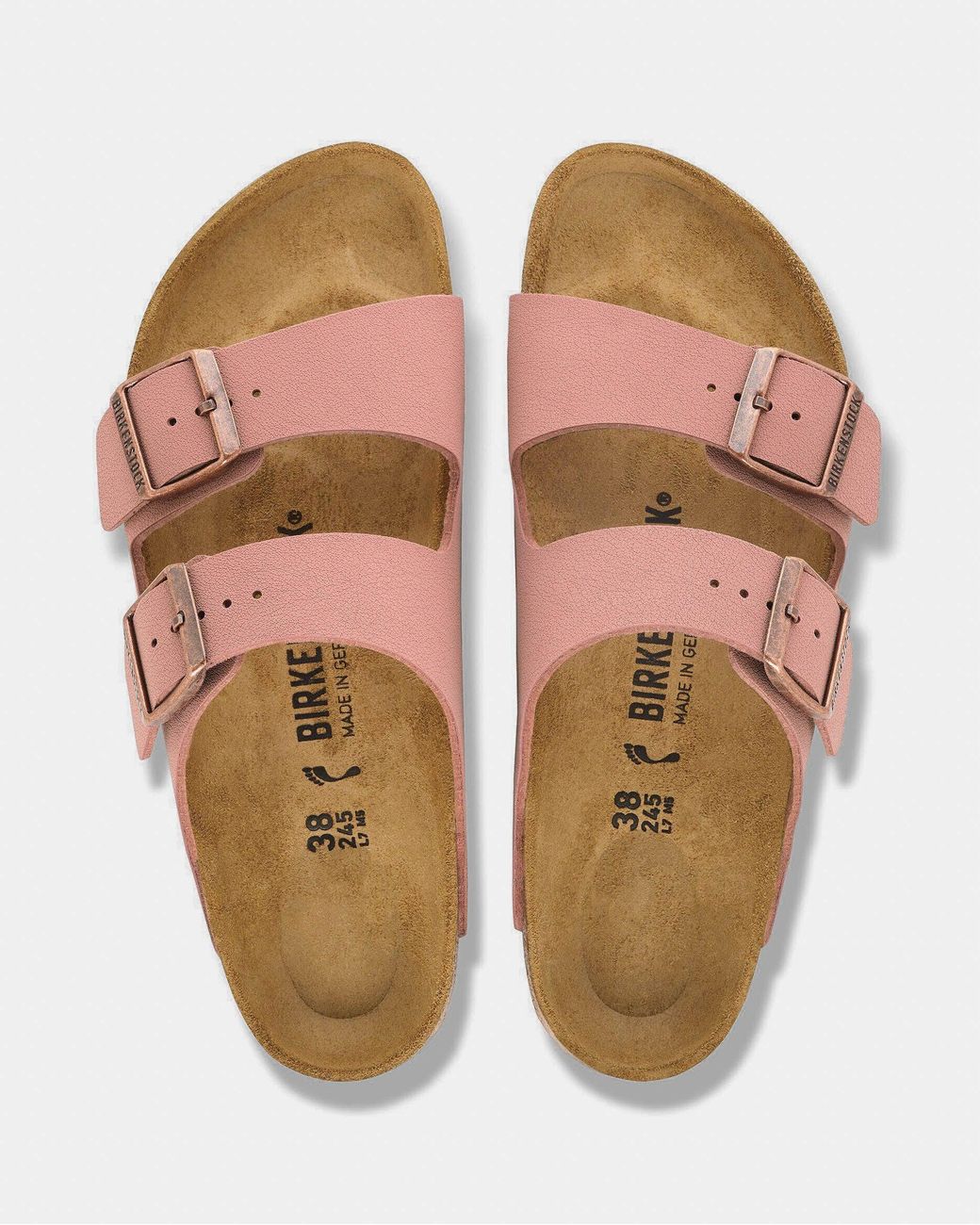 Birkenstock Pink Arizona Birkibuc Sandals