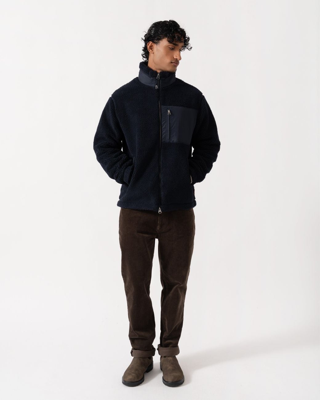 Gant Blue Patch Pocket Fleece Jacket for men