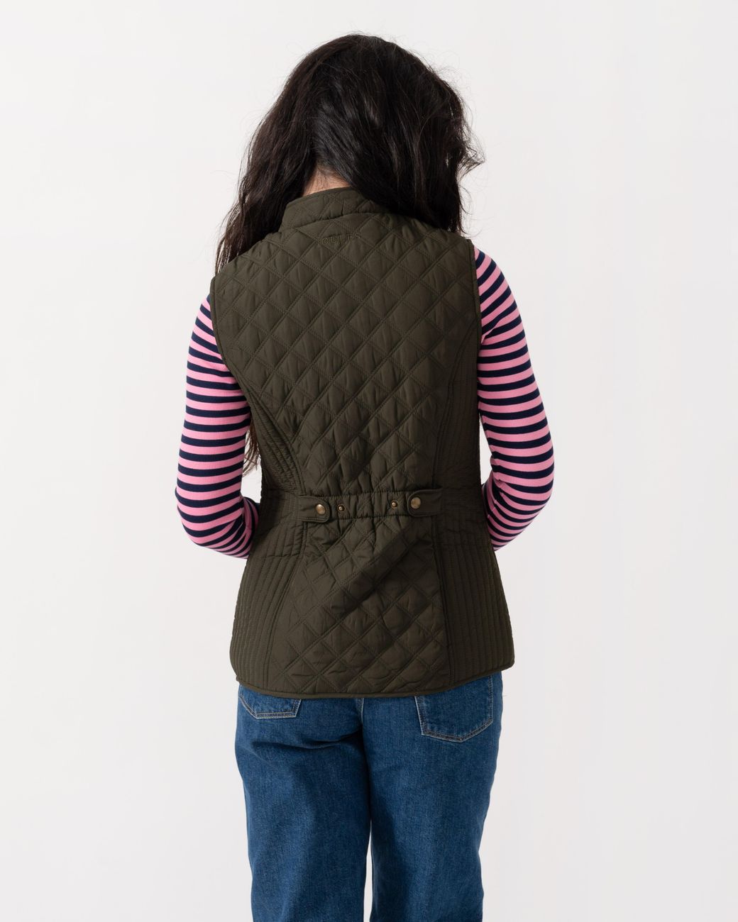 Joules Green Minx Diamond Quilt Gilet