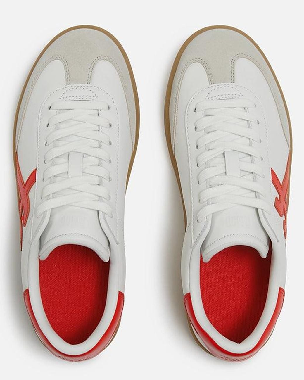 Fitflop Red The Dash T-Toe Leather Trainers