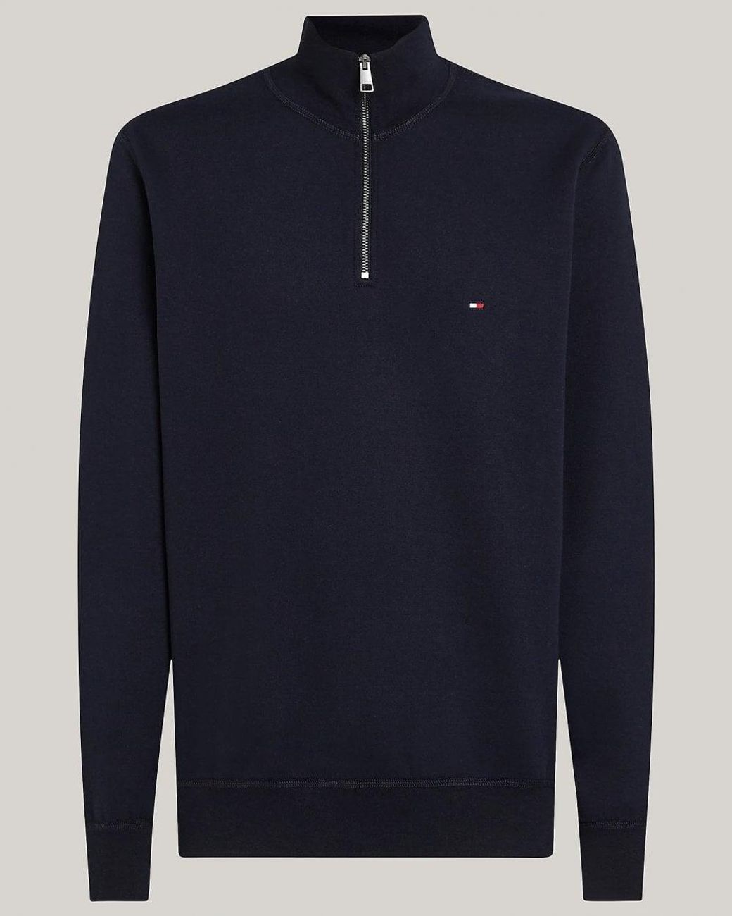 Tommy Hilfiger Blue Essential Fleece Half Zip Sweatshirt for men