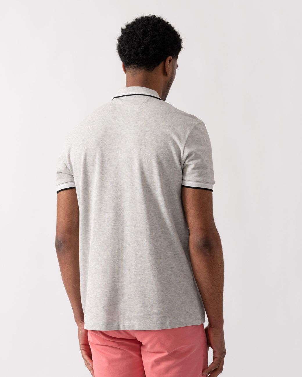Boss White Paddy Cotton-Piqué Polo Shirt With Contrast Logo for men