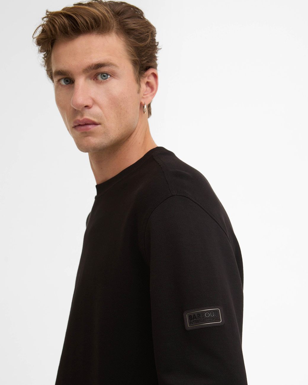 Barbour Black Kaspian Crewneck Sweatshirt for men