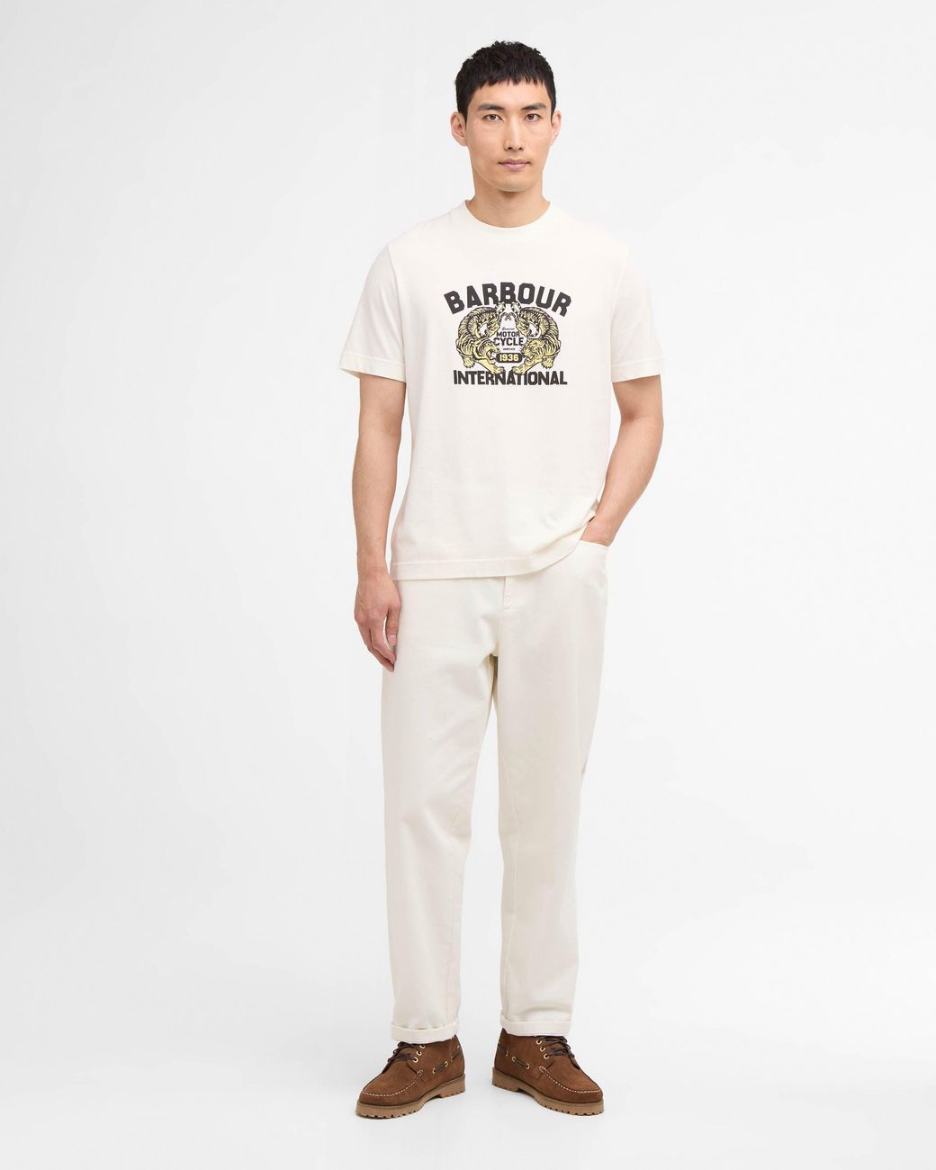 Barbour White Talisman Graphic T-Shirt for men