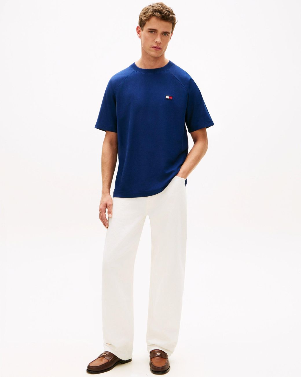 Tommy Hilfiger Blue Tommy Flag Elevated T-Shirt for men