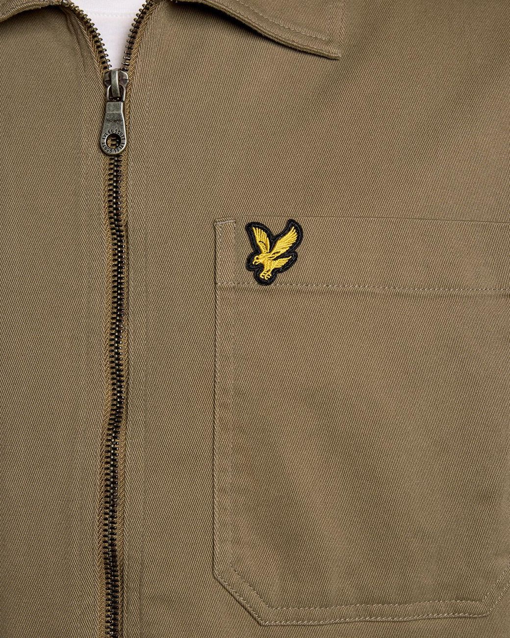 Lyle & Scott Natural Enzyme Wash Zip Overshirt for men