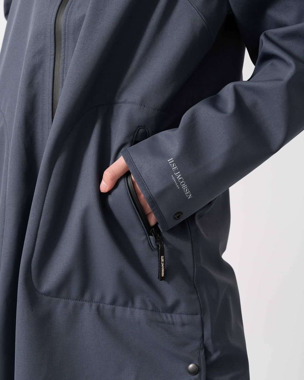 Ilse Jacobsen Blue Rain A-Line Softshell Raincoat