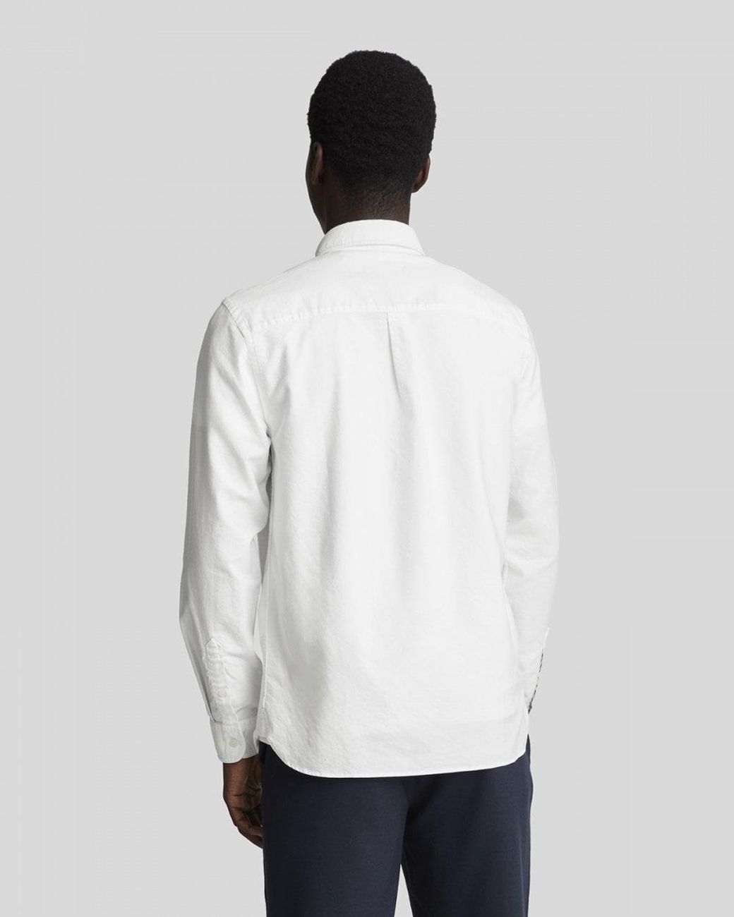 Lyle & Scott White Tonal Button Down Oxford Shirt for men