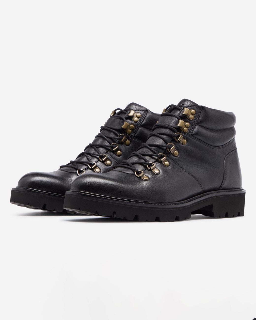 Oliver Sweeney Black Helford Soft-Milled Calf Leather Walking Boots for men