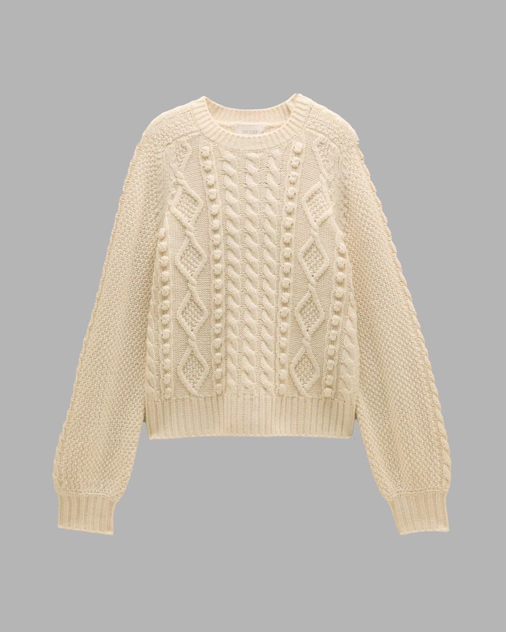 Joules Natural Rafferty Cable Knit Jumper