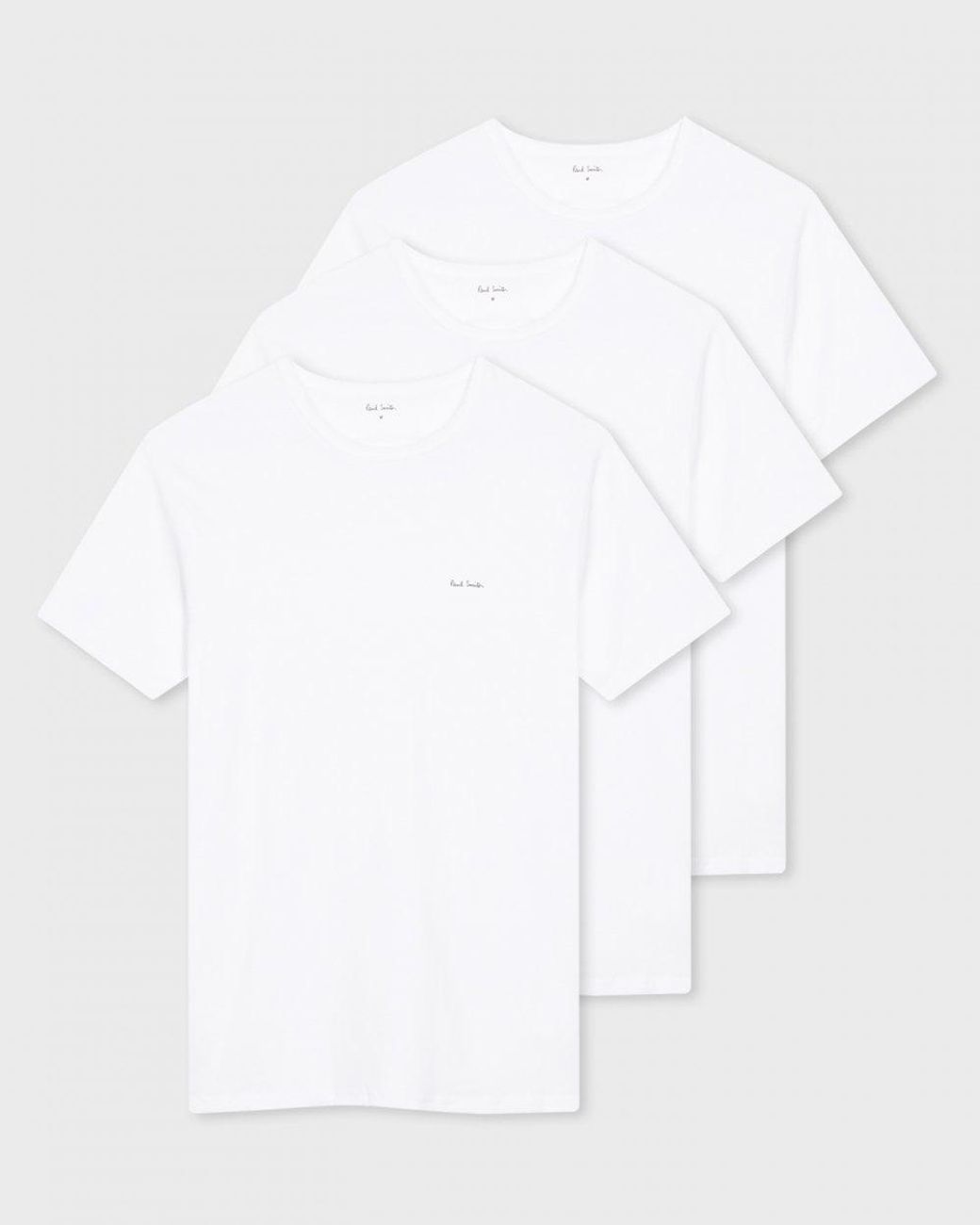 Paul Smith White 3 Pack Script Logo T-Shirts for men