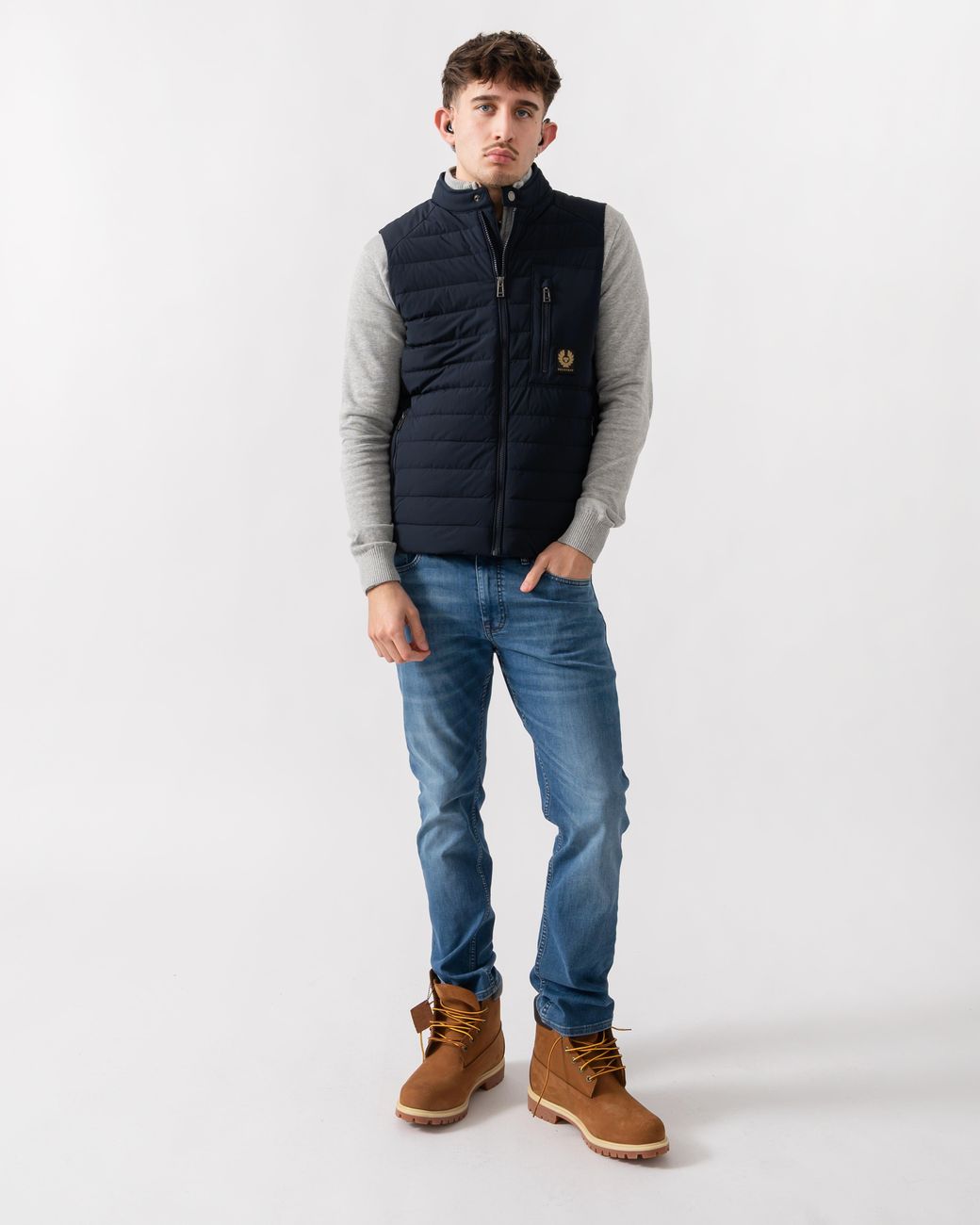 Belstaff Blue Chassis Gilet for men