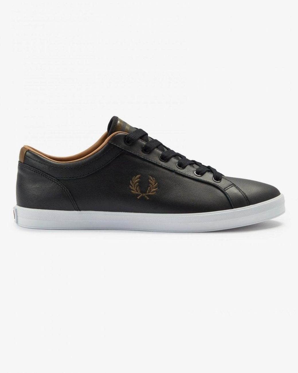 Fred Perry Baseline Leather Trainers in Black for Men Lyst Canada