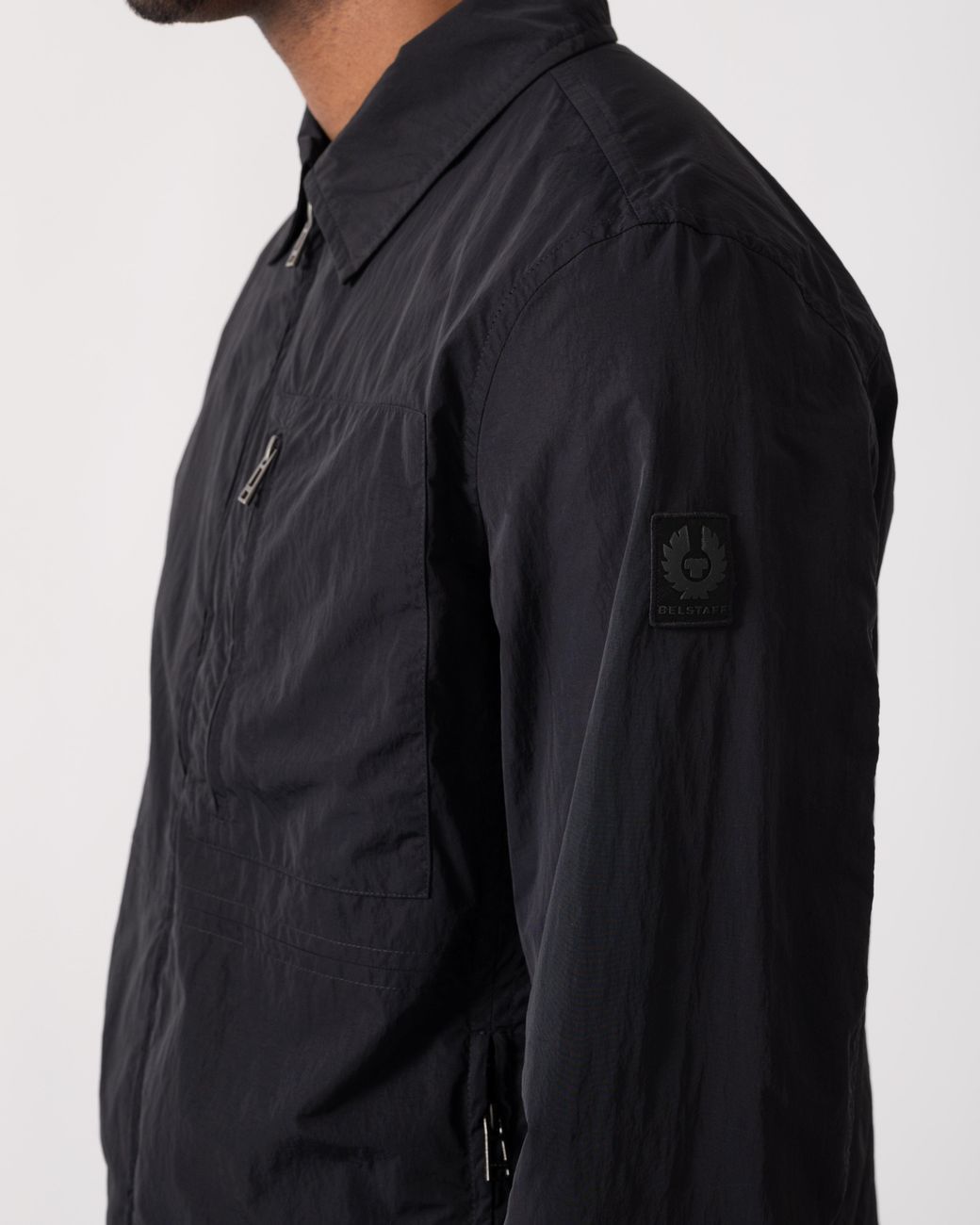 Belstaff Black Grid Overshirt for men