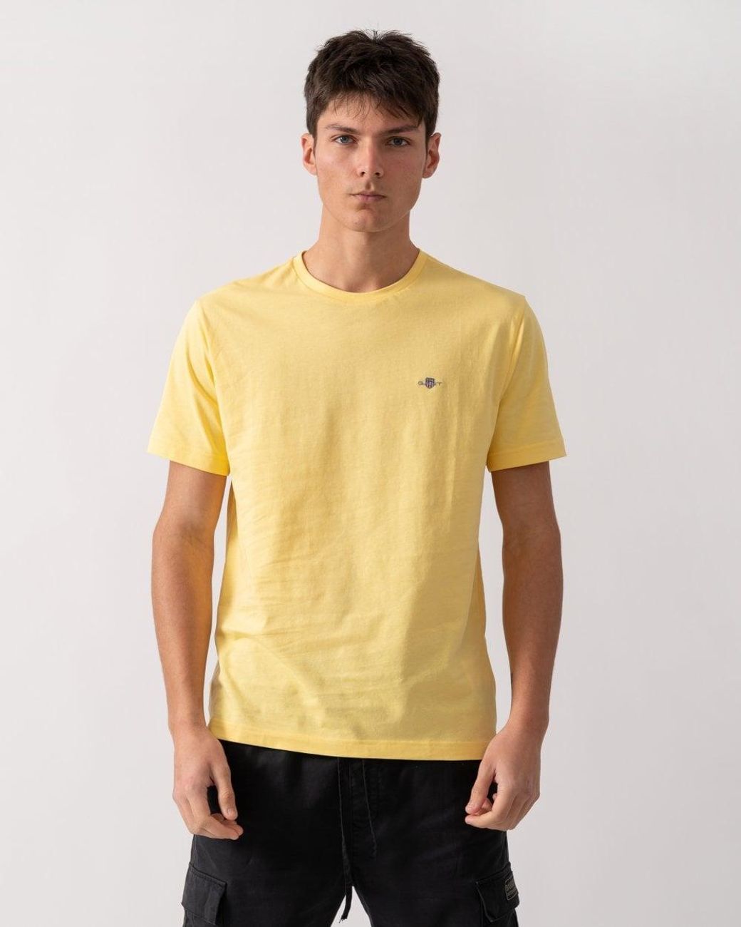 Gant Natural Regular Fit Short Sleeve Shield Logo for men