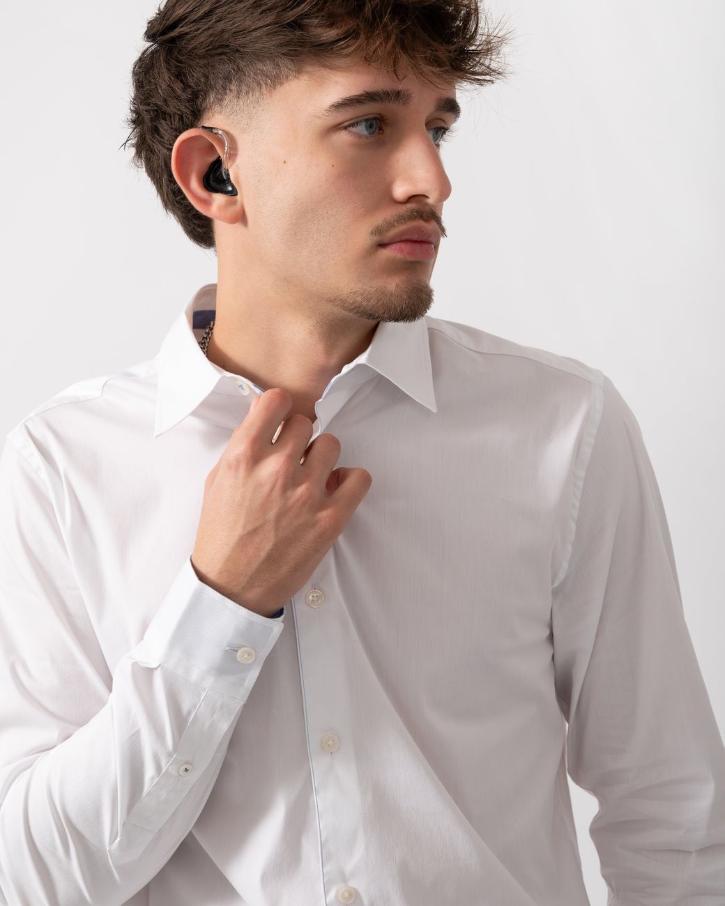 Ted Baker White Baxters Long Sleeve Slim Stretch Shirt for men