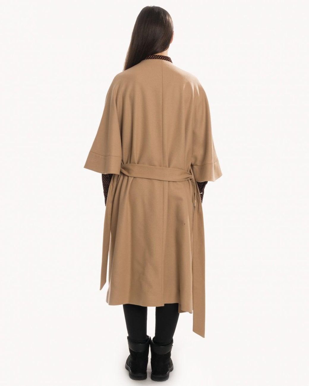 Calvin Klein Natural Wool Cashmere Wrap Coat
