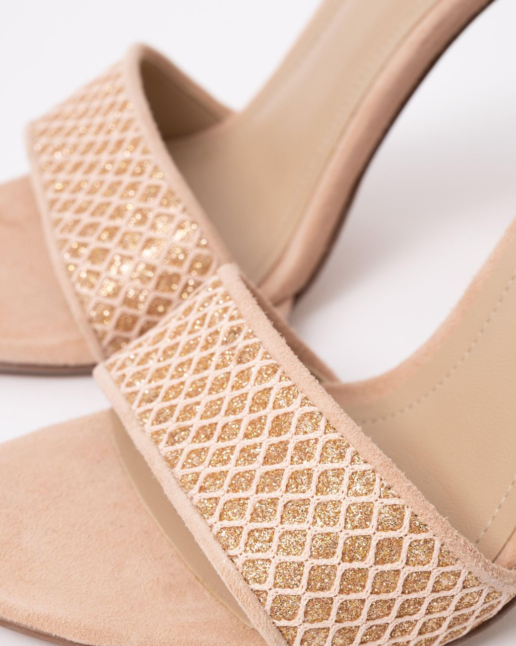Kendall + Kylie Natural Giselle Suede Ankle Strap Heels