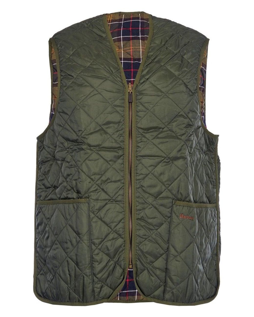 Barbour Green Quilted Waistcoat/Zip-In Liner for men