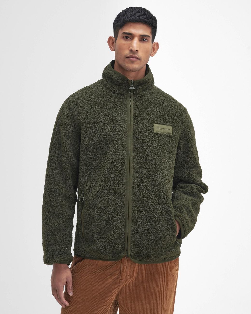 Barbour Green Reversible Fleece Jacket for men