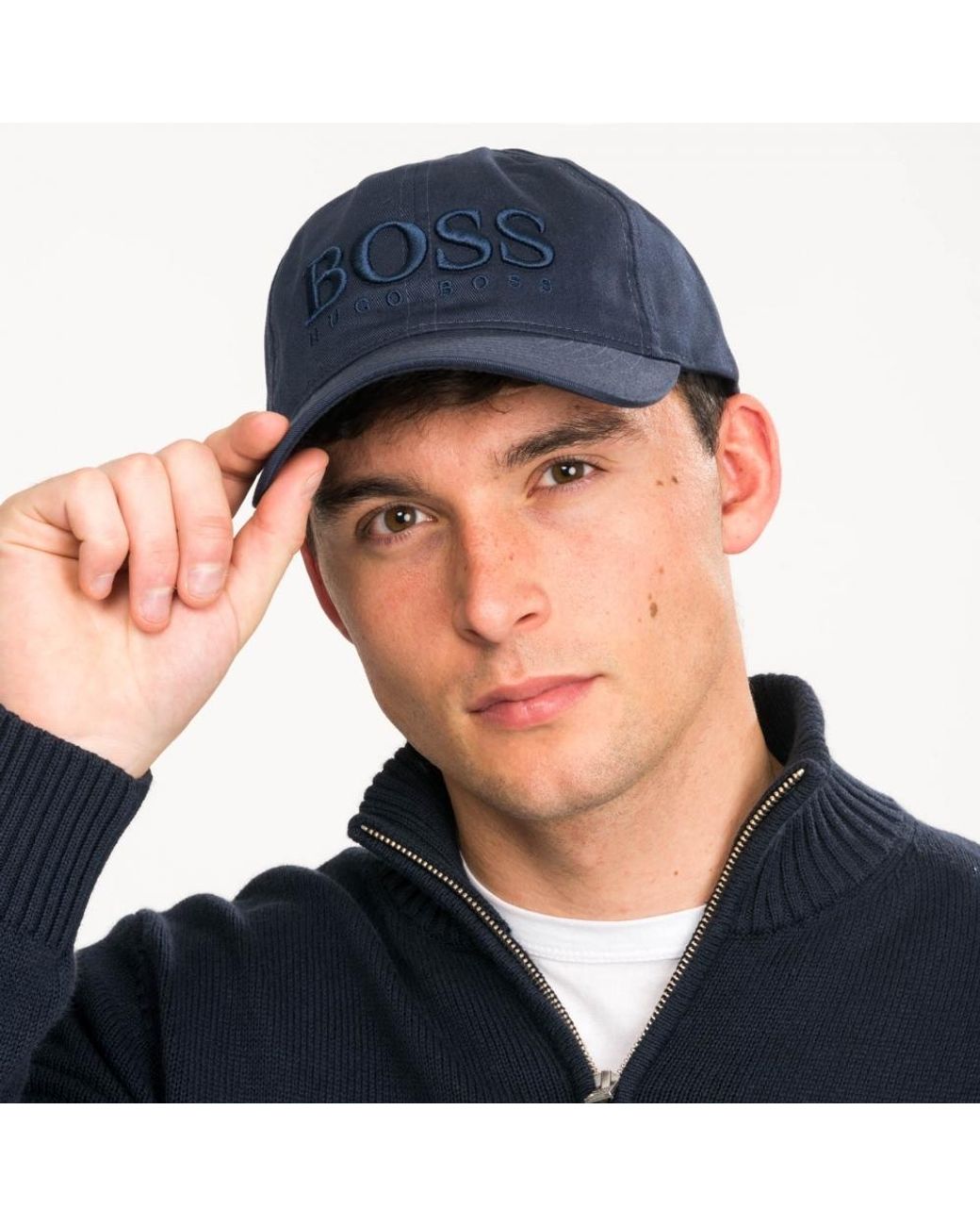 BLACK /& BLUE BOSS FLAT BILL SNAPBACK BASEBALL CAP HAT