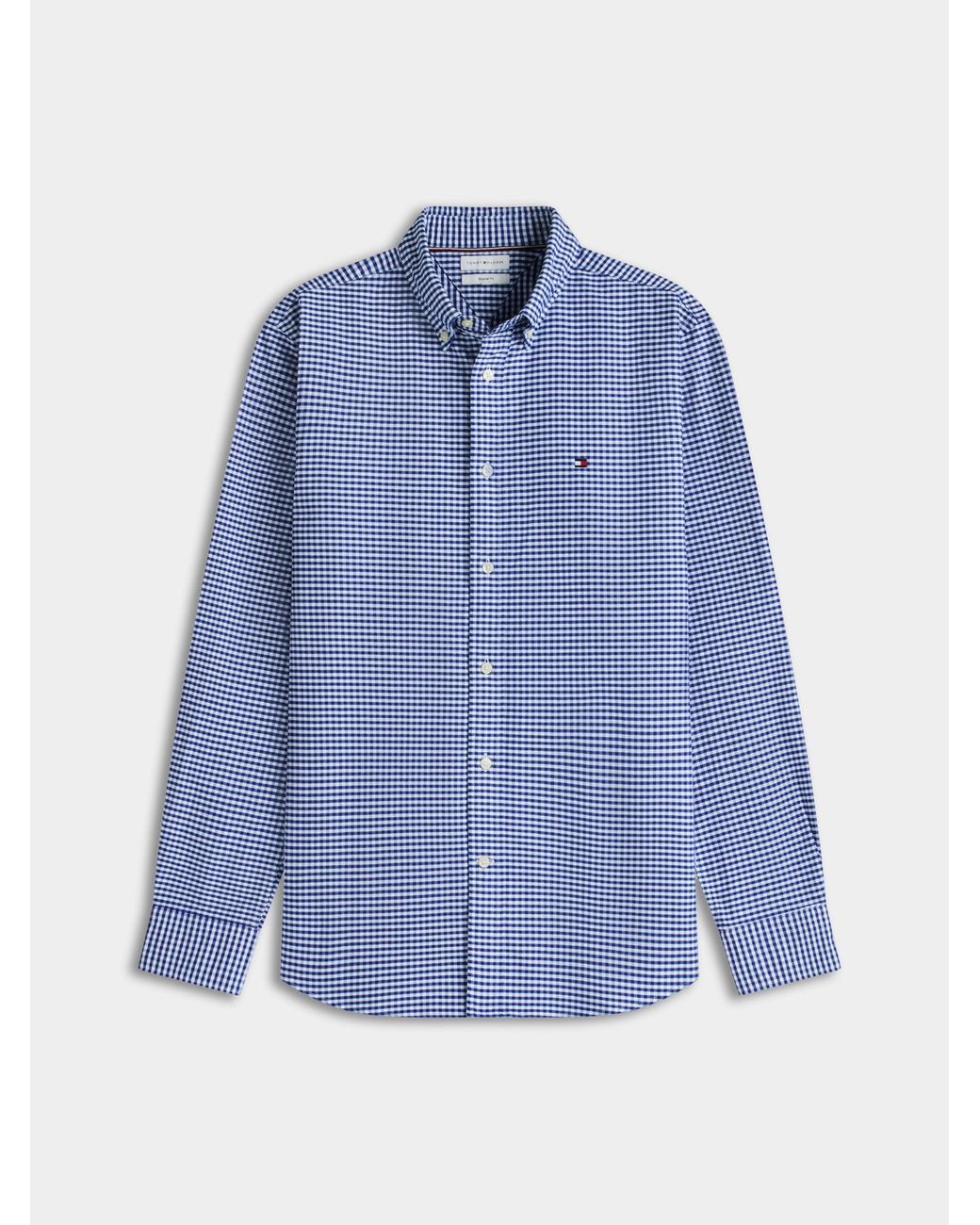 Tommy Hilfiger Blue Heritage Oxford Gingham Regular Fit Shirt for men